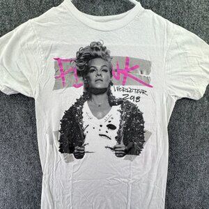 Pink Beautiful Trauma World Tour 2018 Concert T-shirt Size Small White Graphic